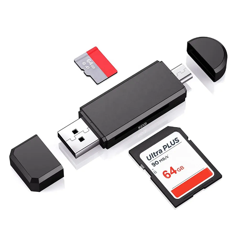 Hot Selling Otg Type-C Usb 3.0 Micro Sd Tf Sd Otg Kaartlezer Schrijver Voor Iphone Pc Mobiele telefoon Tablet Kaartlezers