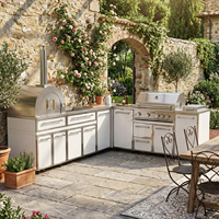 Nouveau produit armoire de cuisine extérieure en acier inoxydable SS304 antirouille armoire de cuisine de jardin modulaire durable et robuste îlot