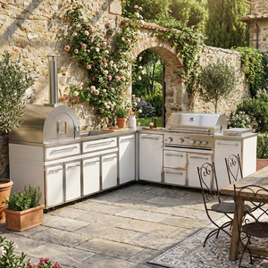Nouveau produit armoire de cuisine extérieure en acier inoxydable SS304 <span class=keywords><strong>antirouille</strong></span> armoire de cuisine de jardin modulaire durable et robuste îlot - Product Image 1