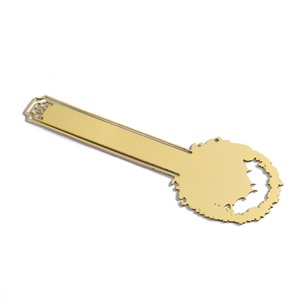 Beautiful Garland Building Design Long Size <b>Pink</b> Color Debossed Logo Bookmark - Product Image 5