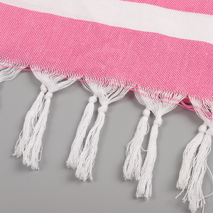 Striped Cotton <b>Beach</b> <b>Towel</b> 100x180cm Quick Dry Tassel Edge For <b>Beach</b> Use - Product Image 3