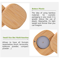 Estuche de Maquillaje Cuadrado Biodegradable de Última Generación, Paleta de Sombras de Ojos Magnética, Contenedor Compacto Magnético Vacío para Polvos