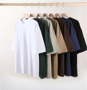 T-shirt personnalisé avec logo, 280g, 100% coton, surdimensionné, blanc, impression, broderie, unisexe, vente en gros - Product Image 1