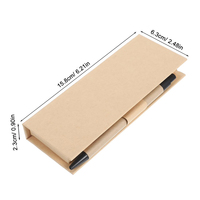 Bloc de Notas Adhesivas Multifuncional Creativo Personalizado, Notas Adhesivas en Caja Larga con Regla y Bolígrafo