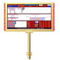 Écran de jeu de casino LCD double face avec éclairage LED plaqué or personnalisé de 27 pouces, moniteur de jeu de casino pour le baccarat