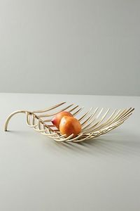 Corbeille à fruits moderne en métal doré, décorative en forme de feuille, pour centre de table, comptoir de cuisine, présentoir à fruits - Product Image 2