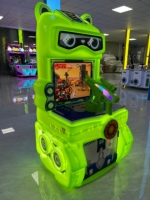 Machine de jeu d'arcade de tir à la pistolet pour enfants, à monnayeur, en plastique, pour 2 joueurs, avec sons réalistes et lumières clignotantes, jeu vidéo d'intérieur