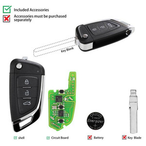 Original Xhorse XKKF02EN Xhorse XKKF03EN Vvdi Universal Wire Smart Remote Key <strong>Knife</strong> <strong>Flip</strong> 3 Buttons With Best Price - Product Image 6
