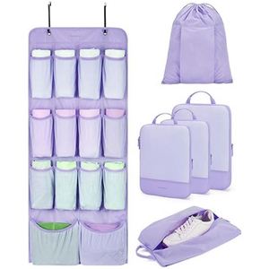 Ensemble d'organisateurs de rangement pliables et compressibles pour placards, avec emballage en coton pour valises de croisière - Product Image 1