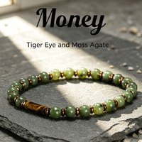 Bracelet extensible fait main en agate verte mousse, perles tubulaires en pierre naturelle, pierres précieuses œil de tigre pour femme, style Kada