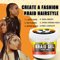 Gel Coiffant Tresses et Locs à Marque Privée, Fixation Maximale pour Bords, Grande Taille 33 oz et 60 oz, Gel de Tressage Propre et Net