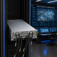 Serveur Rack 4U 8-GPU pour Génération d'Images IA SYS-421GE-NBRT-LCC, Serveur GPU à Refroidissement Liquide Double Xeon 8 To pour Modèles de Diffusion