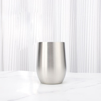 Tasses à vin incassables thermo thermiques personnalisées de 12oz, œuf et bière, promotion créative, tasse à café colorée à double paroi avec couvercle