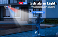 Alarme de lampe de poche rouge et bleue 8MP Caméra de sécurité IP intelligente à double lumière POE 2 voies Audio Couleur Nuit Détection AI Conforme NDAA