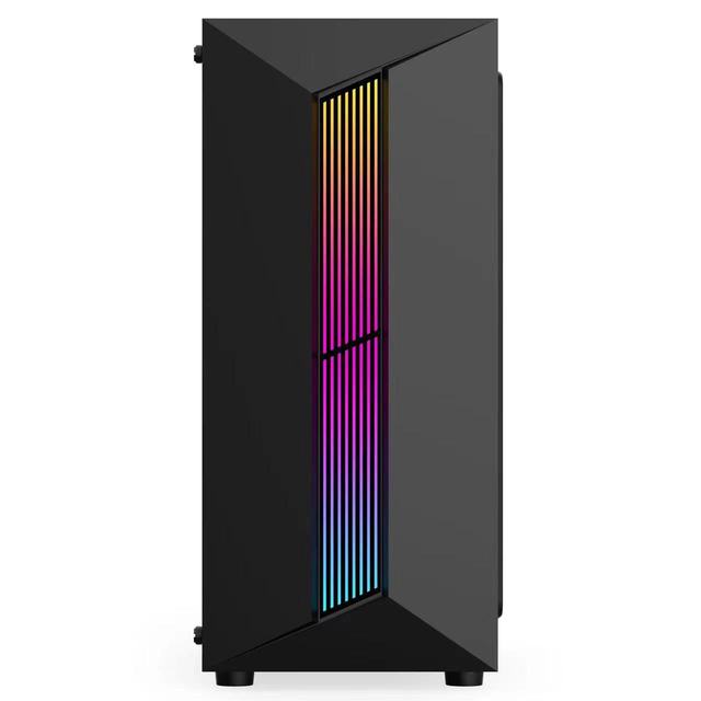 Mid-Tower Panoramic Tempered Glass RGB Fantasy Gaming Cross-Border Desktop PC with MicroATX Stock Computer Host Case