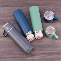Gobelets isothermes en acier inoxydable à double paroi de 500 ml (17 oz), étanches, sans BPA, isolation thermique de 6 à 12 heures, coffret cadeau