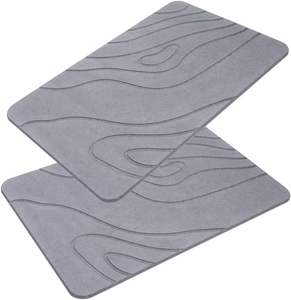Tapis de bain en terre de diatomée ultra absorbant - Séchage rapide, facile à nettoyer, idéal pour la douche, la baignoire et la zone de l'évier - Product Image 1