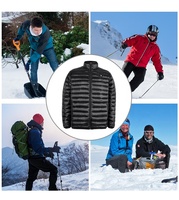 Veste matelassée chauffante d'hiver personnalisée avec batterie intégrée, auto-chauffante, rechargeable, fermeture éclair, résistante à l'eau et au vent, unisexe