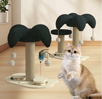 Grande griffoir vertical moderne et classique en bois pour chats et chiens avec corde en sisal durable, disque rotatif, sans perte de fibres, pour usage intérieur