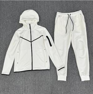 2026 Low Moq Custom New Tracksuit Fleece Hooded Jacket Sweater air Layer Cotton Zipper Jacket Autumn Jacket Tech <strong>Suit</strong> - Product Image 5