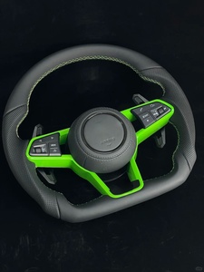 Volante Deportivo Personalizado de Fibra de Carbono para Audi Serie Sedan A3 A4 A5 <span class=keywords><strong>S3</strong></span> S4 S5 RS3 RS4 RS5, Diseño en Forma de D con Palanca de Cambios - Product Image 2