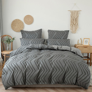 Biancheria da letto in poliestere Jacquard 2 pezzi/3 pezzi-Set biancheria da letto Twin <span class=keywords><strong>Queen</strong></span> King <span class=keywords><strong>Size</strong></span> Set copripiumino - Product Image 4