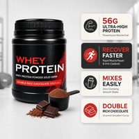 OEM ODM Pure Chocolade Wei-eiwitpoeder 2LB 33 Porties Laag in Suiker Spierherstel Shake Poeder voor Fitnessclubs