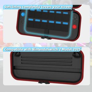 Estuche EVA de viaje portátil más vendido para <span class=keywords><strong>Switch</strong></span>/para <span class=keywords><strong>Switch</strong></span> 2 18 Juegos Forro suave Todas las protecciones Bolsa de almacenamiento de transporte duro - Product Image 4