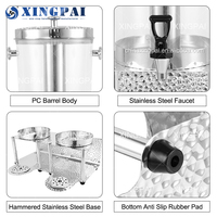 XINGPAI Hôtel Commercial Argent Distributeur De Jus Boisson Froide Boisson En Acier Inoxydable Distributeur De Café Chauffage Conteneur De Jus