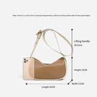 Vente en gros de sac à bandoulière en cuir véritable pour femmes, mode décontractée, sac à bandoulière, couleur contrastée, sac pour femmes en cuir de vachette