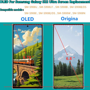 Écran OLED de <span class=keywords><strong>remplacement</strong></span> pour Samsung <span class=keywords><strong>S22</strong></span> <span class=keywords><strong>Ultra</strong></span> 5G, écran LCD pour <span class=keywords><strong>S22</strong></span> <span class=keywords><strong>Ultra</strong></span> SM-S908U SM-S908E, assemblage numériseur tactile avec cadre - Product Image 2