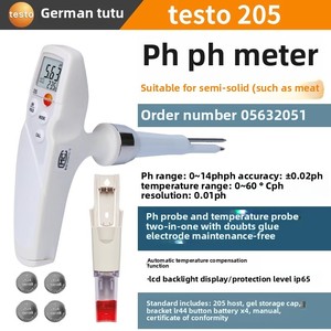 เครื่องวัดค่า pH รุ่น Testo 206PH1/2 สำหรับตรวจสอบคุณภาพน้ำแบบกึ่งของแข็ง รองรับการผลิตแบบ ODM - Product Image 5