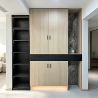 Ensemble de meubles de salon modernes sur mesure avec meuble TV, unité murale en MDF et rangement pour appartement, villa et intérieur de maison