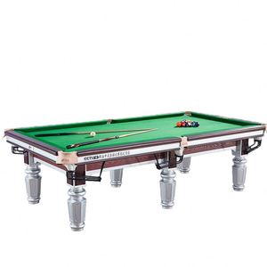 Table de billard professionnelle de qualité tournoi, cadre en bois massif, coussinets de haute précision, surface en feutre vert, jeux à monnayeur - Product Image 6