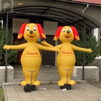 Modèle gonflable géant de chien de dessin animé ondulant, Air Dancer, Sky Dancer, pour la publicité animale en animalerie, pour la vente au détail/les magasins