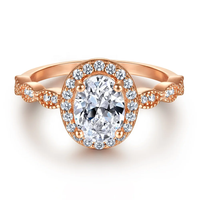 Bagues de fiançailles et de mariage en argent sterling S925 personnalisées en gros pour femmes