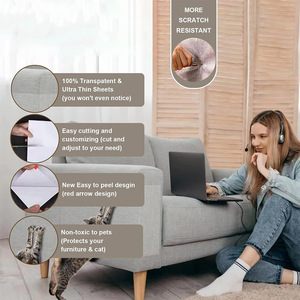 Free Sample Cat Scratch Deterrent <strong>Tape</strong> Cat Scratch Furniture Protector Clear Double Sided Anti Scratching Sticky for Furniture - Product Image 4