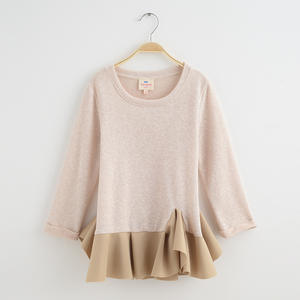 Dropshipping ropa al por mayor cuello redondo Patchwork en blanco alta calidad sudaderas producción - Product Image 3