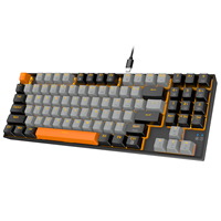 Teclado mecánico para juegos con cable, teclas PBT, 89 teclas, interruptores marrones intercambiables en caliente con LED, teclado mecánico para juegos con cable.