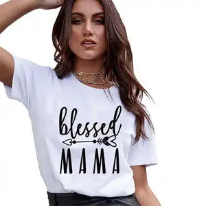 ओएम के प्रतीक मुद्रण कपड़े लोगो डिजाइन सेवा कपास टी शर्ट सुपर मॉम की महिलाओं के लिए प्रिंट