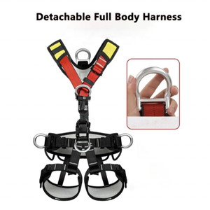 CGLX Ensemble harnais de sécurité complet pour la protection contre les chutes avec mousqueton Casque Ascendeur Descendeur Équipement d'escalade pour le travail en hauteur - Product Image 3