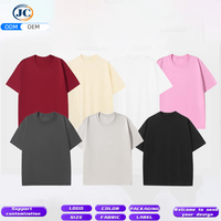 T-shirt Homme Oversize Hip Hop Personnalisé ZC avec Logo, 100% Coton Lourd Anti-Plis Respirant à Manches Courtes Rose/Maroon/Multicolore