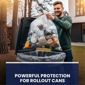 ถุงขยะฮัวหม่าเหิงชุน95-96 แกลลอน หนา 2 มิล ใส ทนทาน ขนาด 61” x 68” - Product Image 2