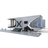 Maison capsule intelligente modulaire préfabriquée de luxe moderne à 2 chambres, 20 pieds 40 pieds, avec cuisine et salle de bain, pour habitation portable