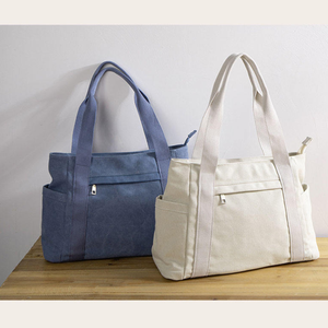 Sac fourre-tout en toile grand format avec logo personnalisé, sac bandoulière décontracté, bagage tendance pour les vacances d'été, sac de voyage, sac de shopping - Product Image 3