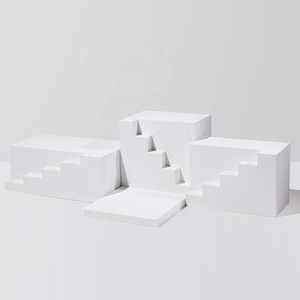 Ebuy trung lập <span class=keywords><strong>Studio</strong></span> chụp ảnh đạo cụ nền khối lập phương cầu thang hình học <span class=keywords><strong>mini</strong></span> màu trắng - Product Image 3