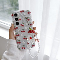 Coques de téléphone portable à motif crème ondulé Daisy Cherry pour iPhone X-18 Series et Samsung – Coques de protection arrière