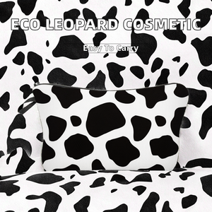 Wholesale Custom Eco-Friendly Polyester <b>Makeup</b> <b>for</b> Toiletry Cosmetic Bags Convenient <b>Storage</b> Cute Little Leopard Sublimation - Product Image 3