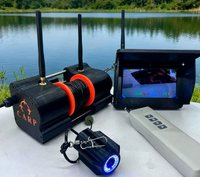 Accessoires pour bateau à appât avec écran de 7 pouces, incluant une caméra HD sous-marine réglable verticalement capable de atteindre une profondeur de 30 mètres