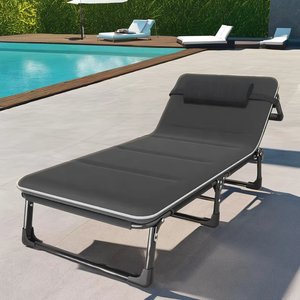 Outdoor Adjustable Sunshine Beach Rollaway Bed Portable Travel Folding Bed With <b>Mattress</b> Other Outdoor Furniture You Heng Beach - Product Image 4
